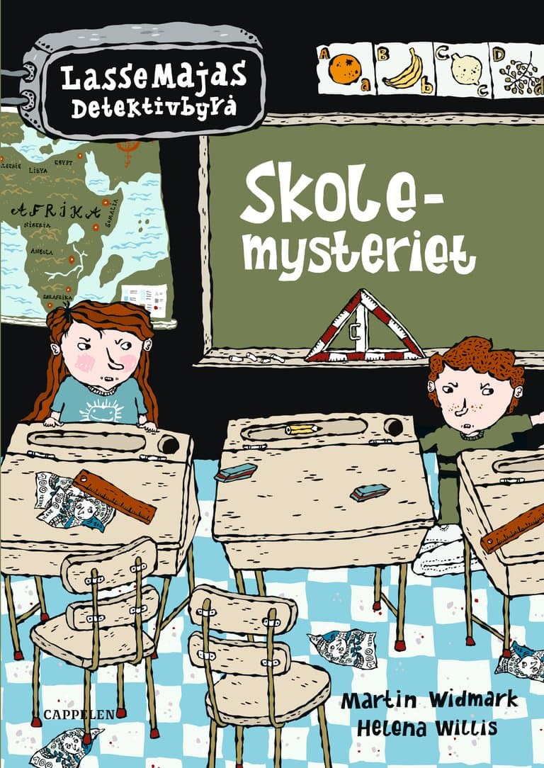 Omslag LasseMaja - Skolemysteriet av Martin Widmark (Innbundet)