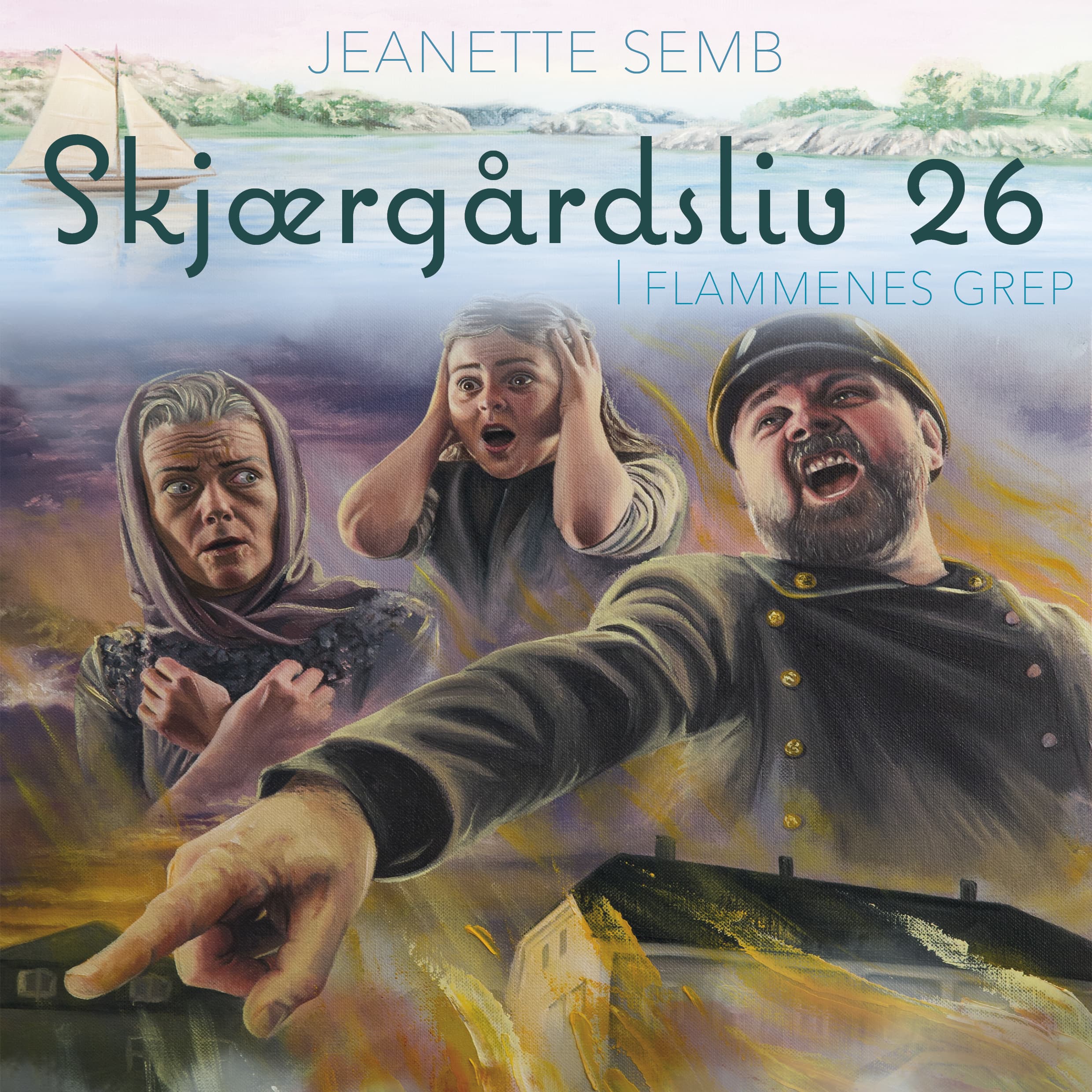 Omslag I flammenes grep av Jeanette Semb (Lydbok)