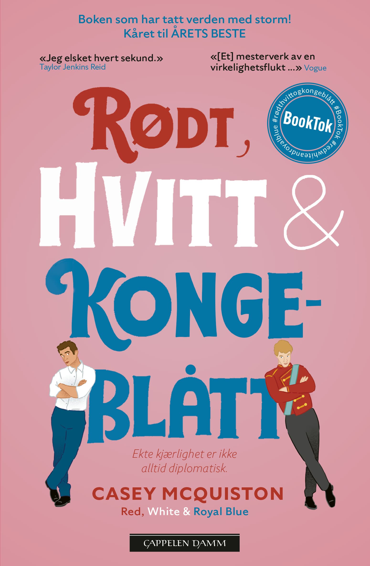 Omslag Rødt, hvitt og kongeblått av Casey McQuiston (Ebok)