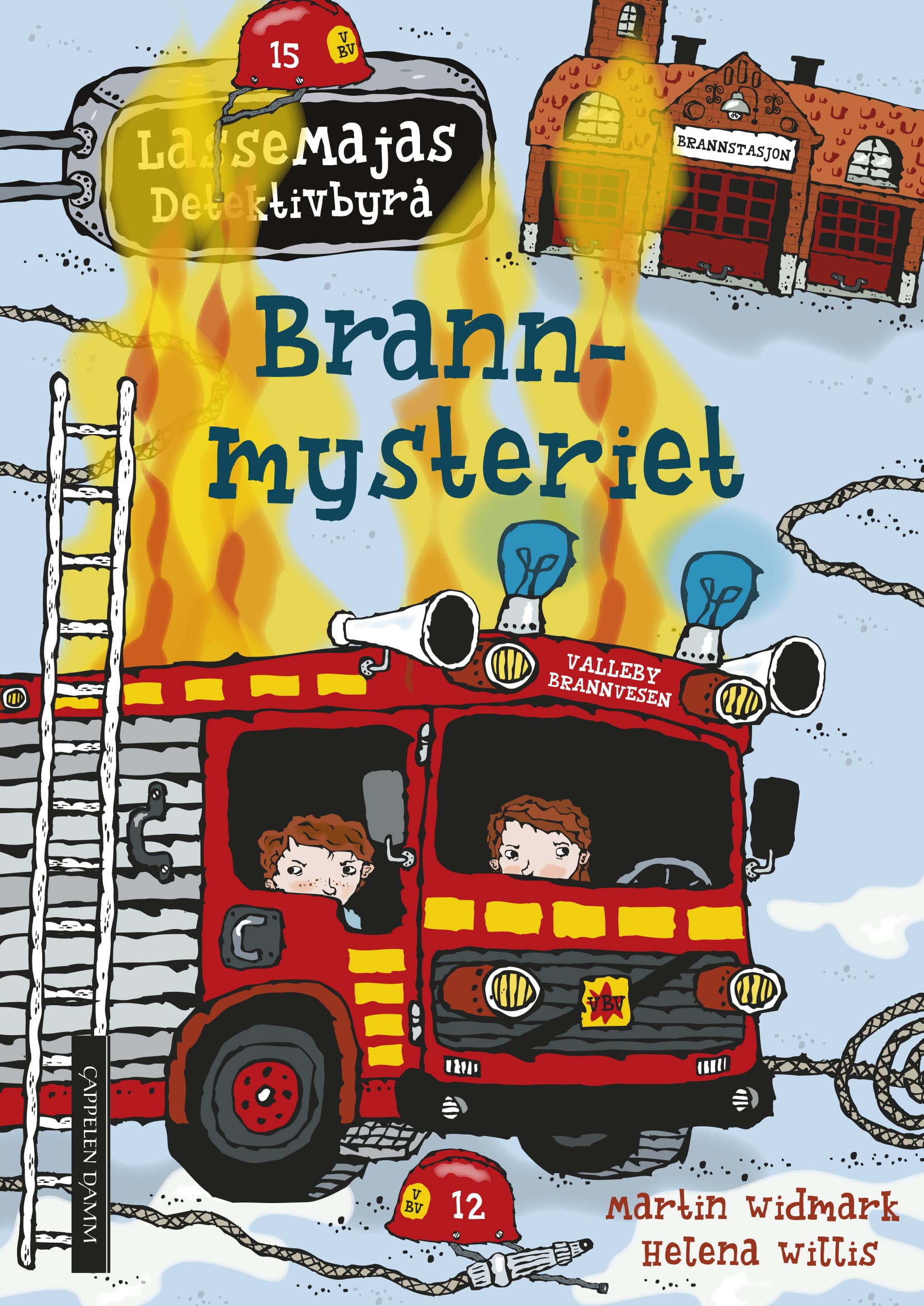 Omslag LasseMaja - Brannmysteriet av Martin Widmark (Innbundet)