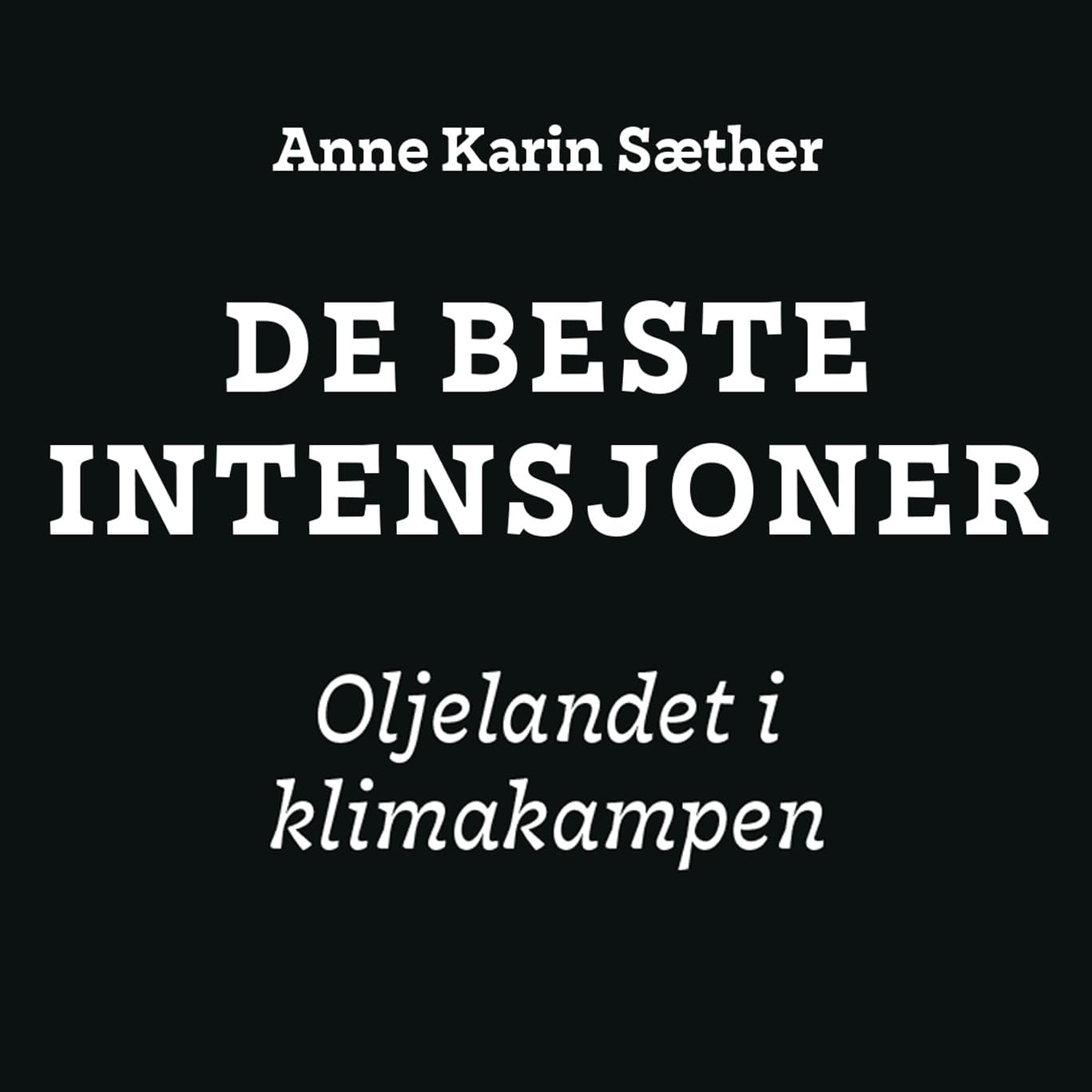Omslag De beste intensjoner - Oljelandet i klimakampen av Anne Karin Sæther (Lydbok)