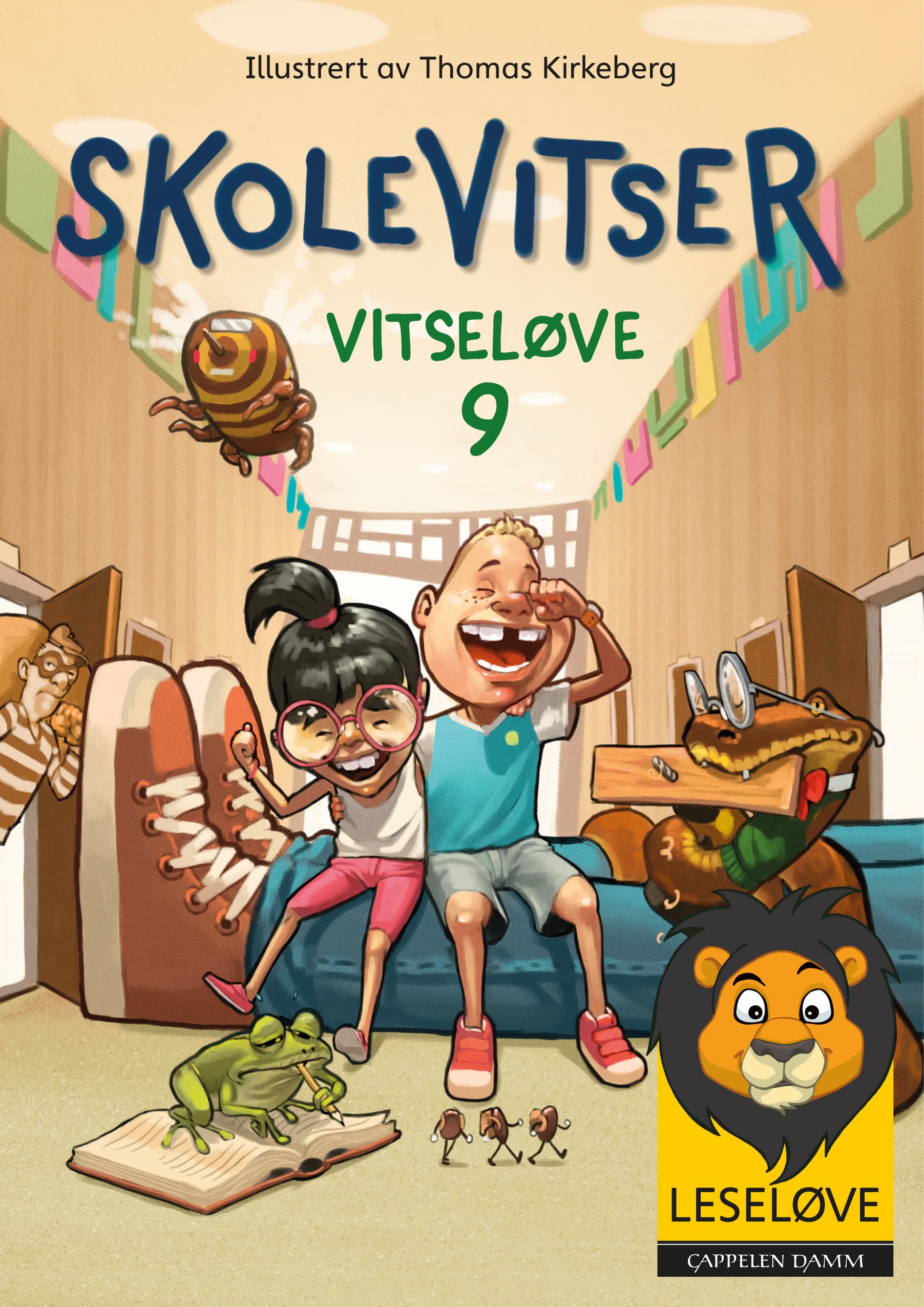 Omslag Leseløve - Vitseløve 9 Skolevitser (Ebok)