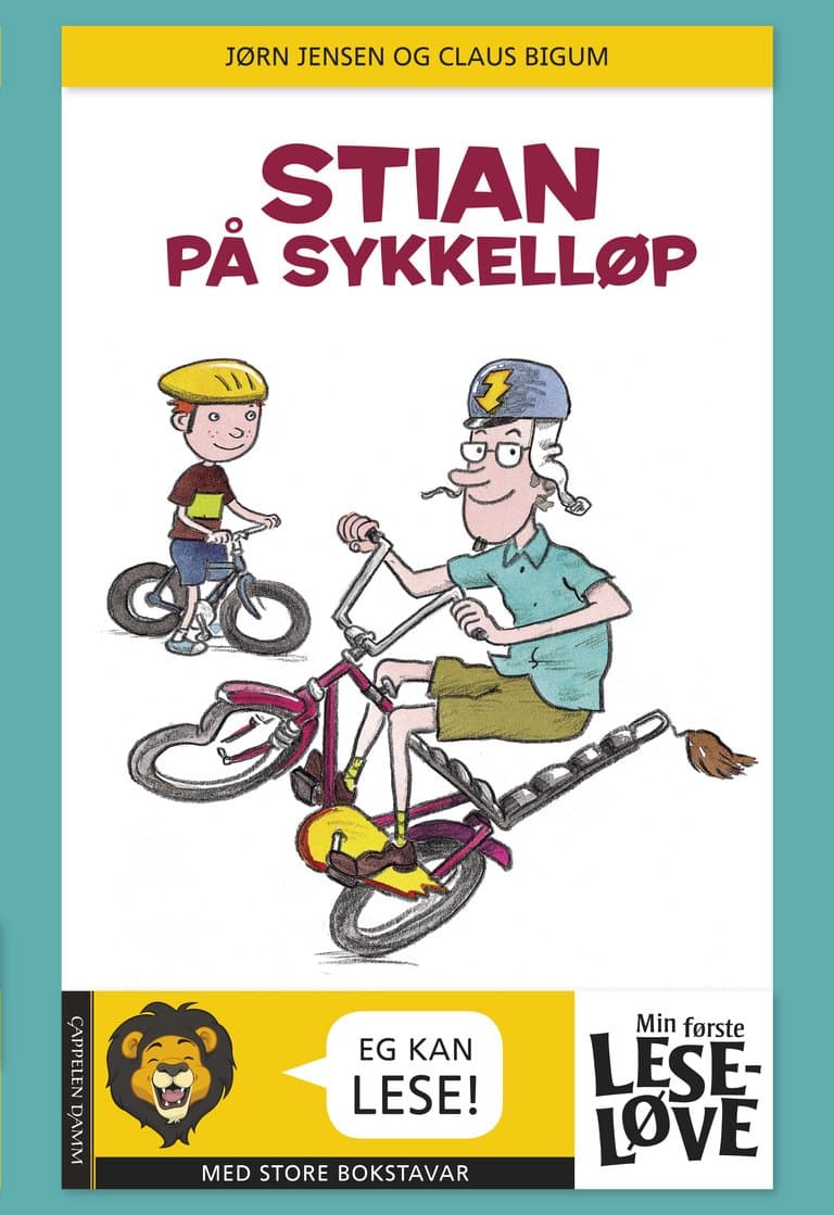 Omslag Min første leseløve - Stian på sykkelløp av Jørn Jensen (Innbundet)