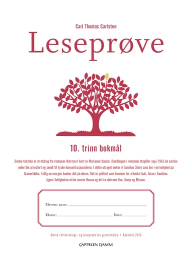 Omslag av "Leseprøve 10. trinn bokmål"
