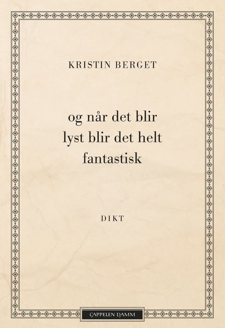 Omslag og når det blir lyst blir det helt fantastisk av Kristin Berget (Heftet)