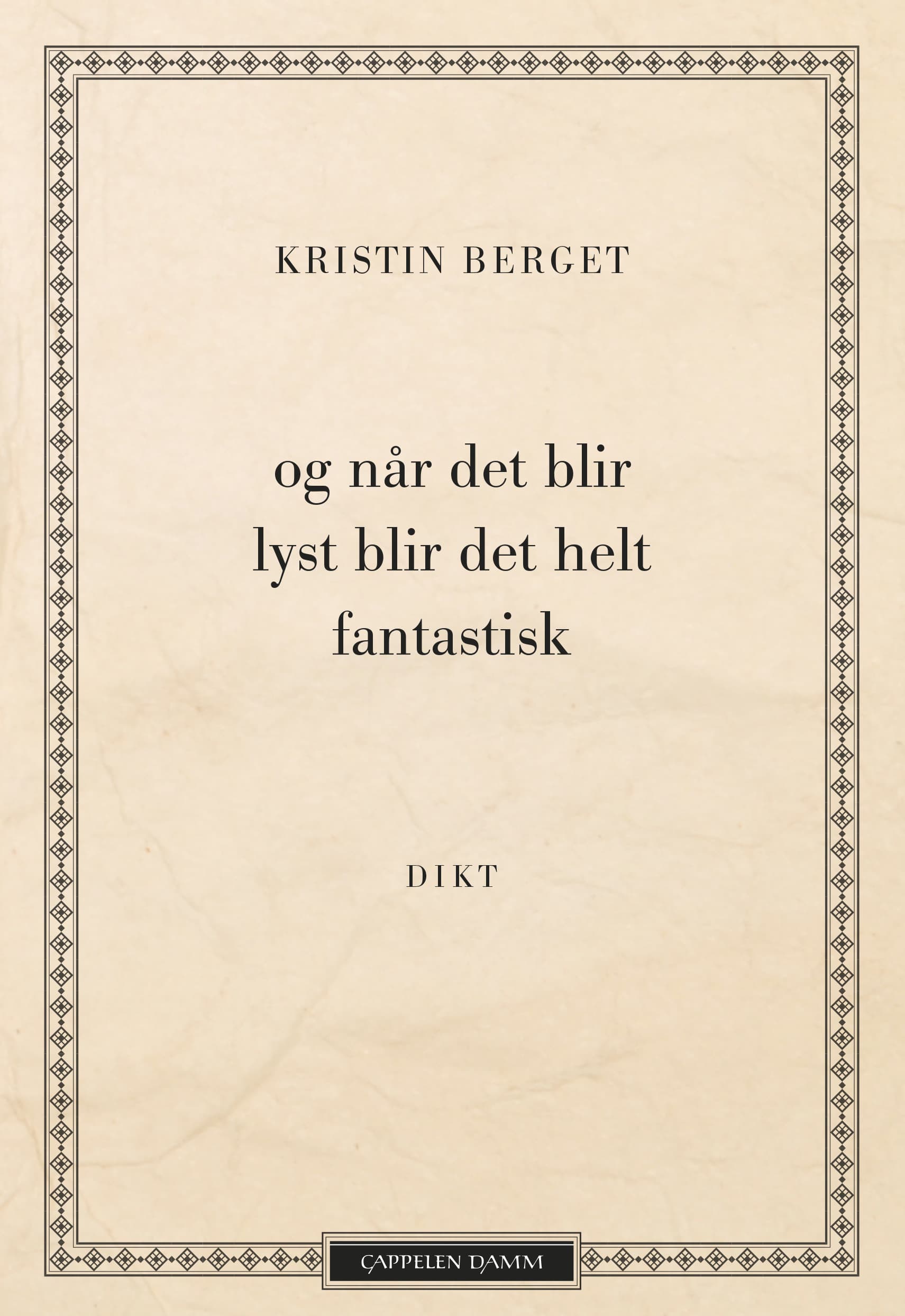 Omslag og når det blir lyst blir det helt fantastisk av Kristin Berget (Heftet)