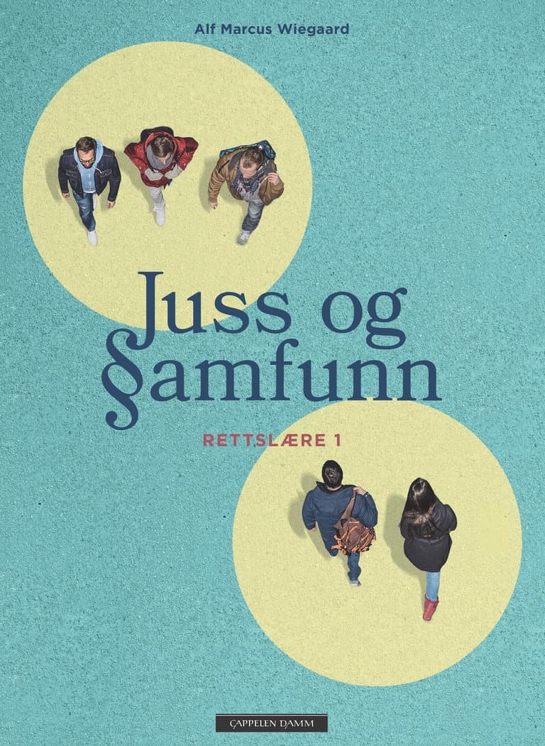 Omslag Juss og samfunn 1 av Alf Marcus Wiegaard (Heftet)