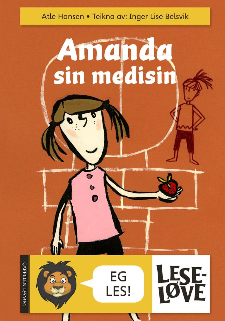 Omslag Leseløve - Amanda sin medisin av Atle Hansen (Innbundet)