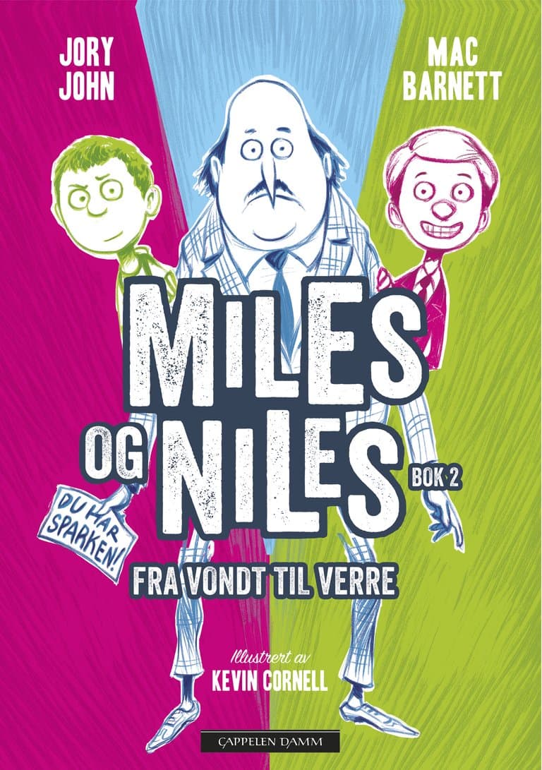 Omslag Miles og Niles. Bok 2. Fra vondt til verre av Mac Barnett og Jory John (Heftet)