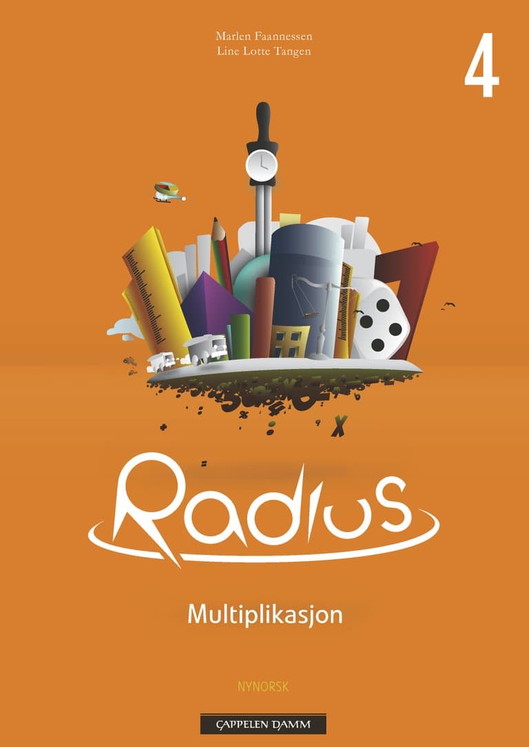 Omslag Radius Emnehefte 4 Multiplikasjon av Marlen Faannessen og Line Lotte Tangen (Heftet)