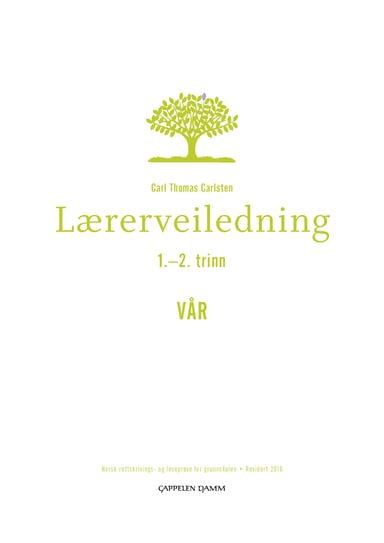 Omslag av "Lærerveiledning 1-2 trinn VÅR"