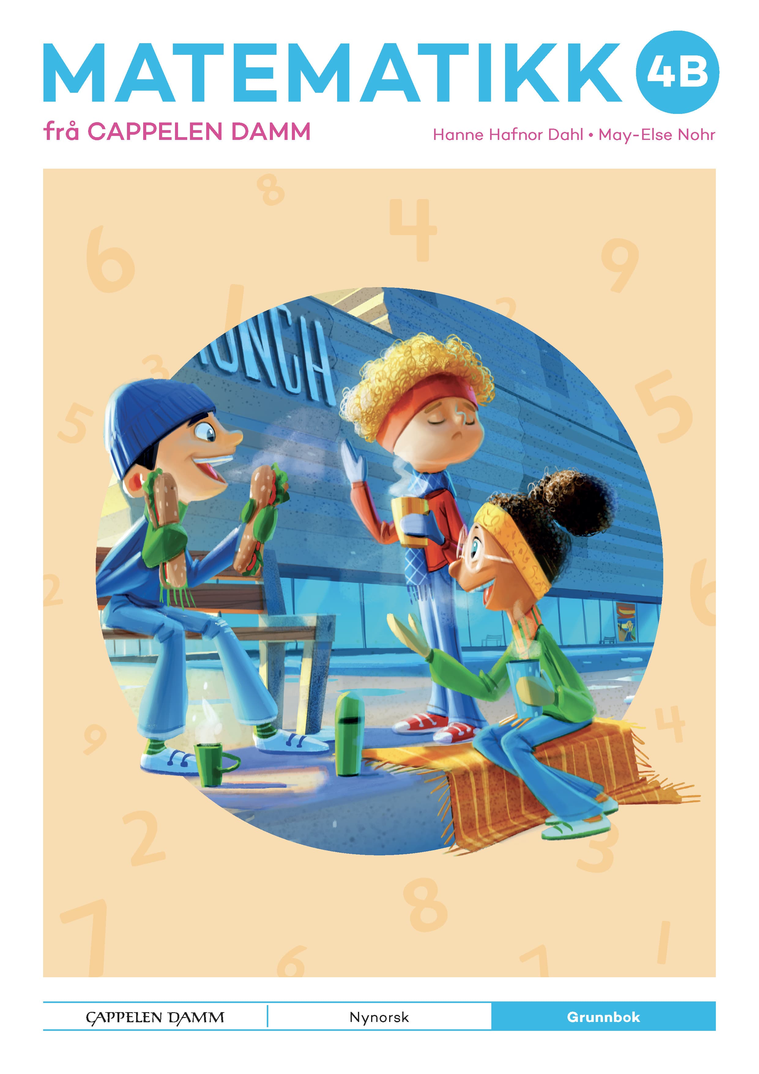 Omslag Matematikk 4B frå Cappelen Damm Grunnbok av Hanne Hafnor Dahl og May-Else Nohr (Heftet)