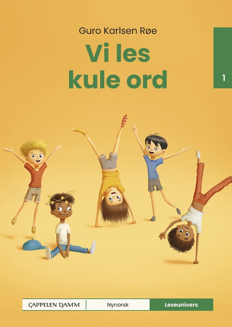Omslag Leseunivers 1: Vi les kule ord av Guro Karlsen Røe og Roy-Petter Johansen (Innbundet)