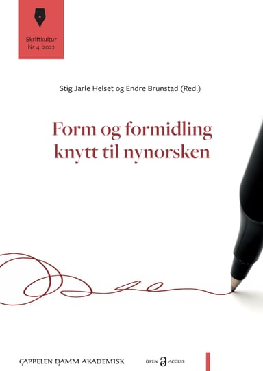 Omslag av "Form og formidling knytt til nynorsken"