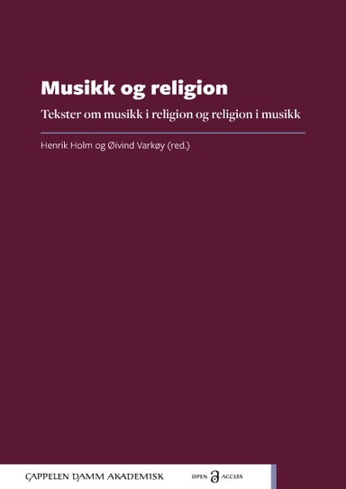 Omslag av "Musikk og religion"