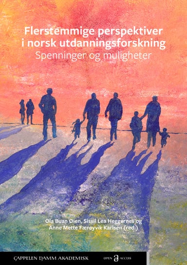Omslag av "Flerstemmige perspektiver i norsk utdanningsforskning: spenninger og muligheter"