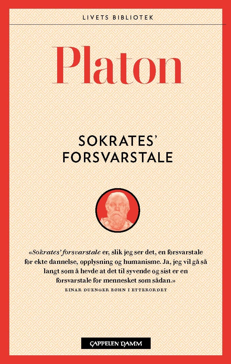Omslag Sokrates' forsvarstale av Platon (Heftet)