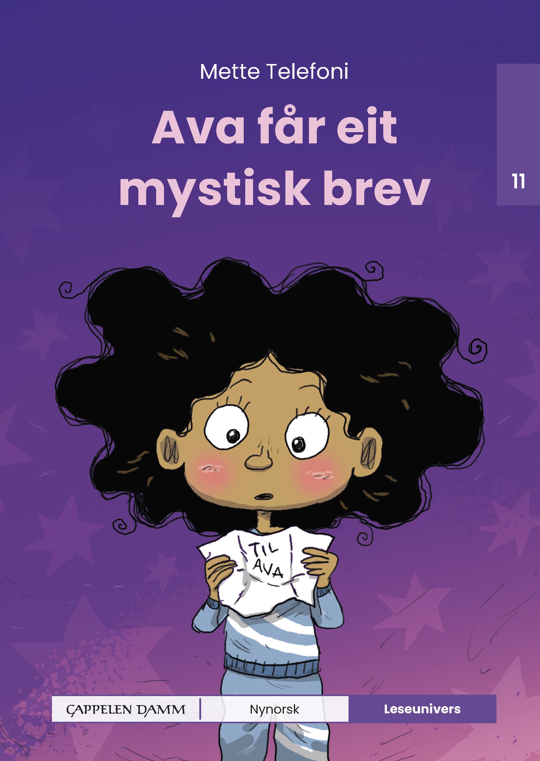 Omslag Leseunivers 11: Ava får eit mystisk brev av Mette Telefoni (Innbundet)