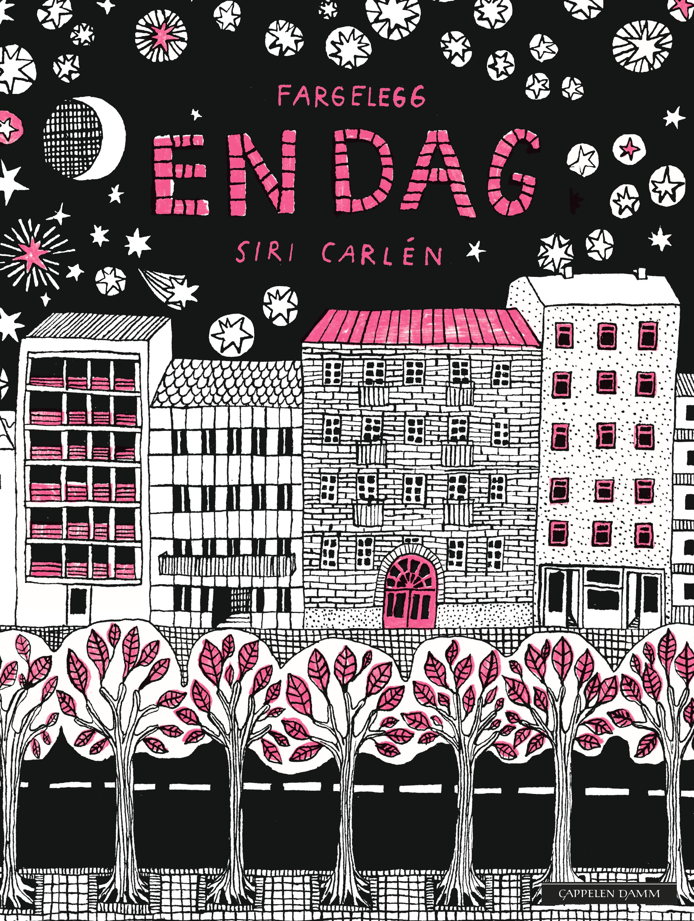 Omslag Fargelegg en dag (Innbundet)