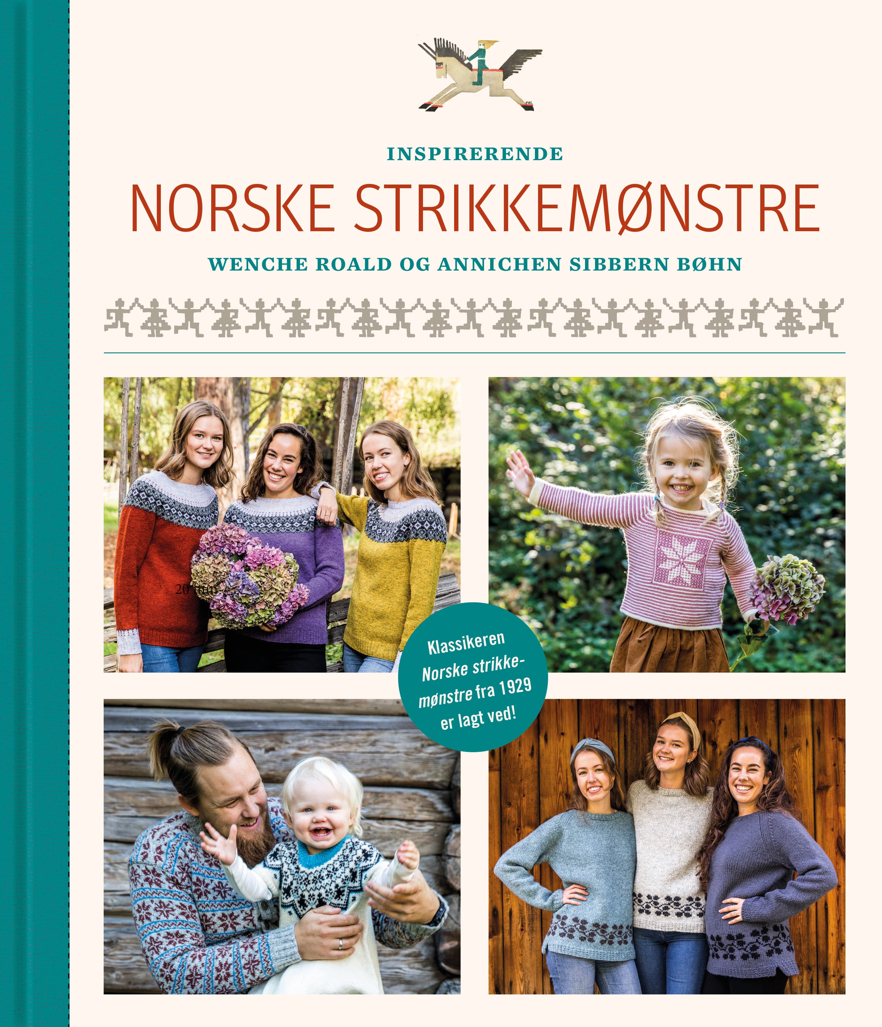 Omslag Inspirerende norske strikkemønstre av Wenche Roald og Annichen Sibbern Bøhn (Innbundet)