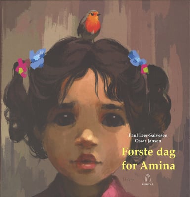 Omslag av "Første dag for Amina"
