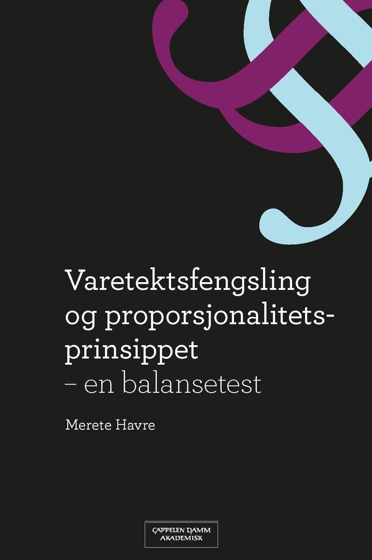 Omslag Varetektsfengsling og proporsjonalitetsprinsippet av Merete Havre (Ebok)