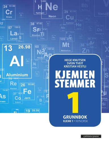 Omslag av "Kjemien stemmer Kjemi 1 Grunnbok (2018)"
