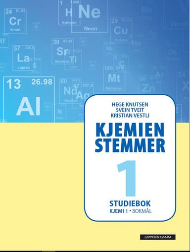 Kjemien stemmer Kjemi 1 Studiebok (2018)