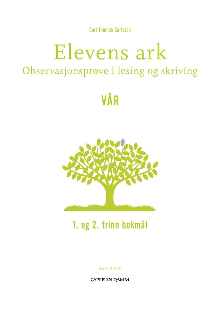 Omslag Elevens ark (30 stk) for 1. og 2.trinn VÅR av Carl Thomas Carlsten (Heftet)