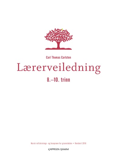 Omslag av "Leseprøve lærerveiledning 8-10 trinn"