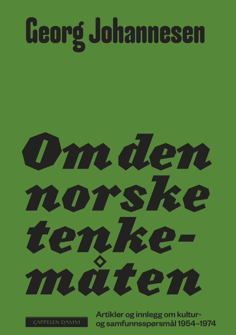 Omslag Om den norske tenkemåten av Georg Johannesen (Heftet)