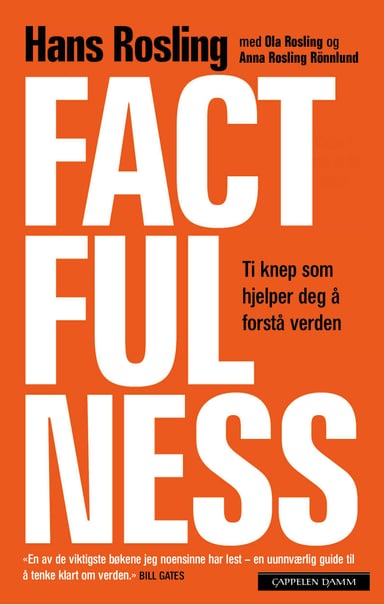 Omslag av "Factfulness"