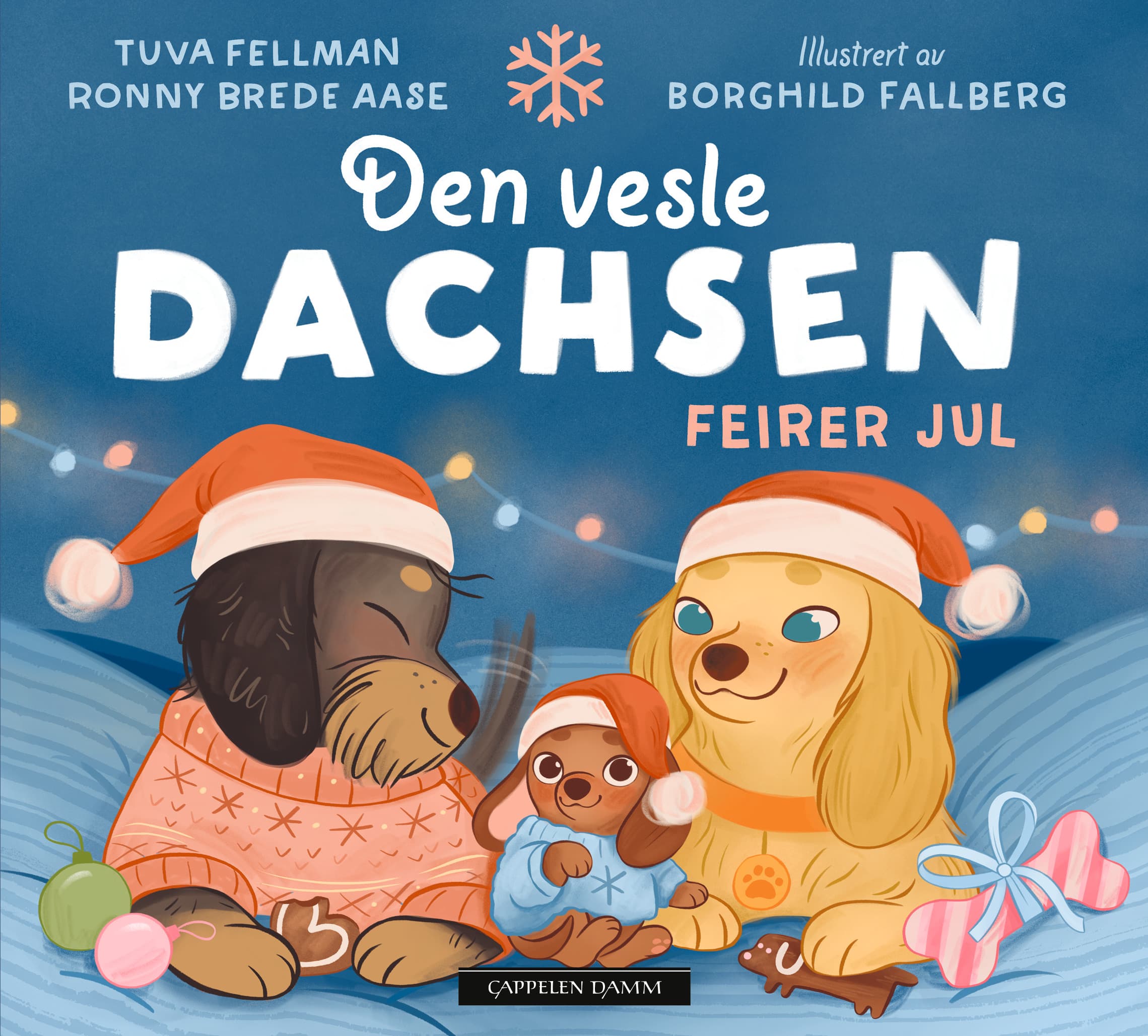 Omslag Den vesle dachsen feirer jul av Tuva Fellman og Ronny Brede Aase (Innbundet)