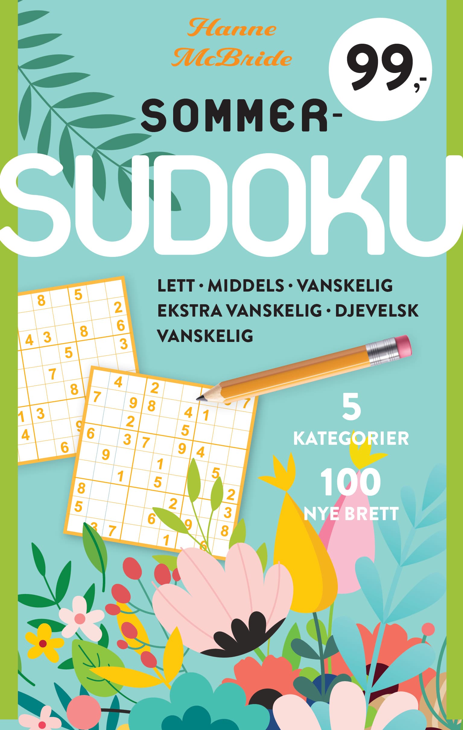 Omslag Sommersudoku av Hanne McBride (Heftet)
