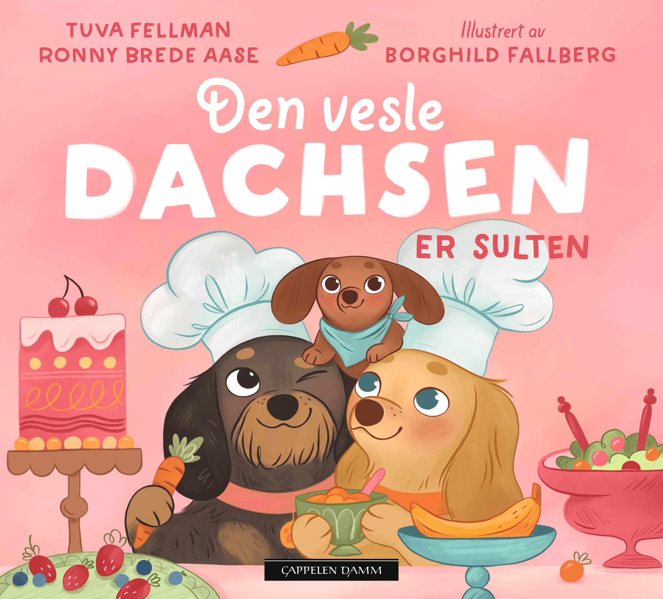 Omslag Den vesle dachsen er sulten av Tuva Fellman og Ronny Brede Aase (Innbundet)