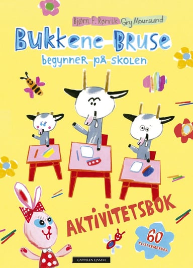 Omslag av "Bukkene Bruse begynner på skolen - Aktivitetsbok"