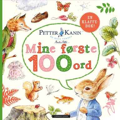 Omslag av "Petter Kanin: Mine første 100 ord"