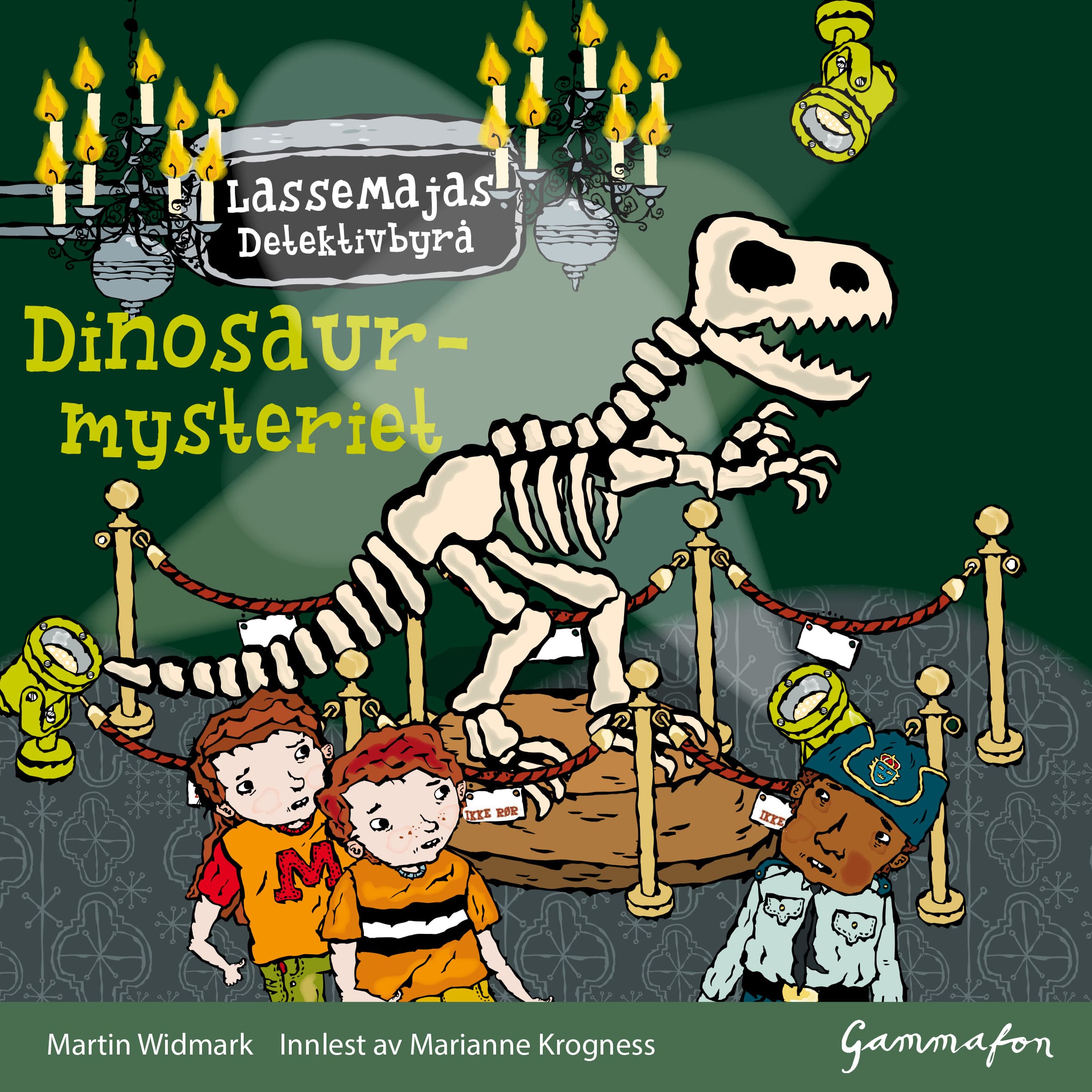 Omslag LasseMajas Detektivbyrå - Dinosaurmysteriet av Martin Widmark (Lydbok)