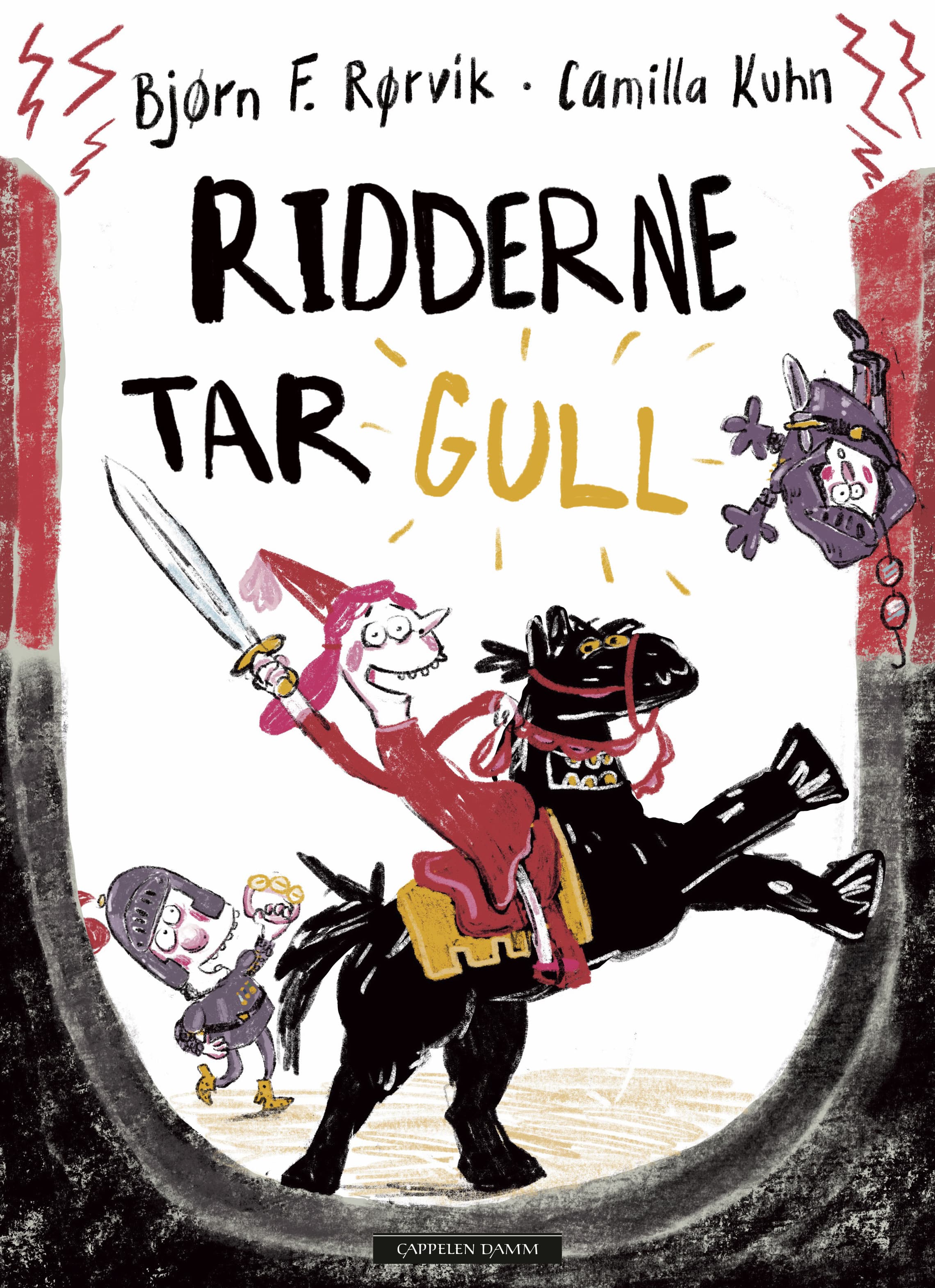 Omslag Ridderne tar gull av Bjørn F. Rørvik og Camilla Kuhn (Ebok)