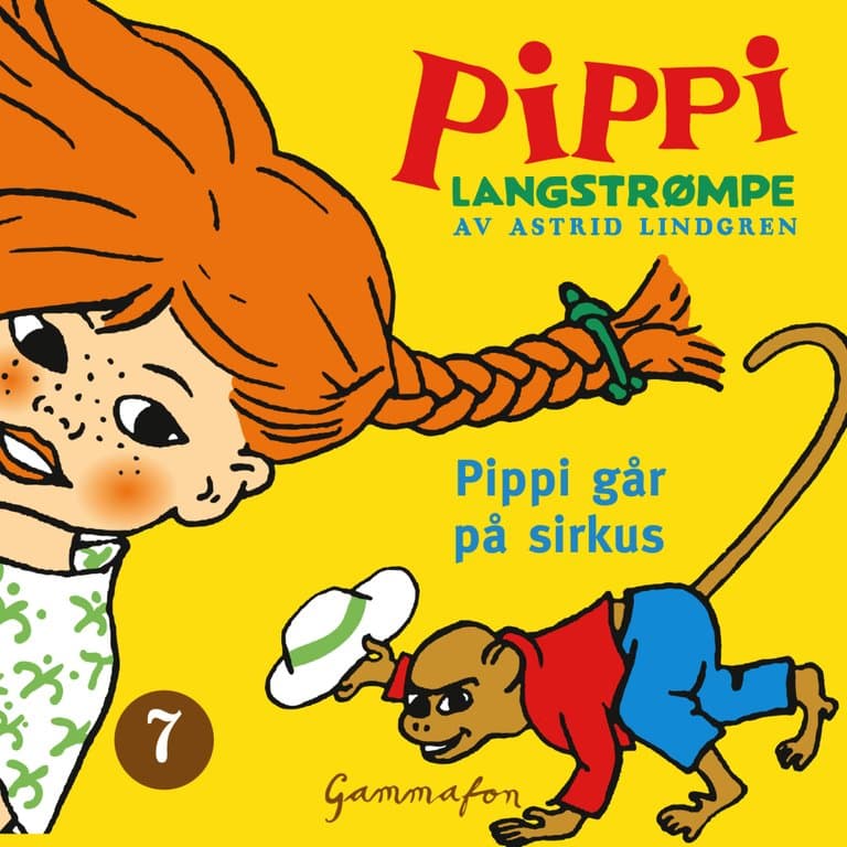 Omslag Pippi går på sirkus av Astrid Lindgren (Lydbok)