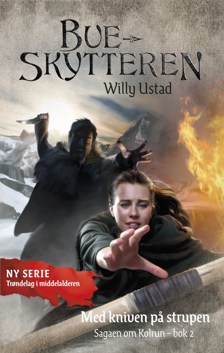 Omslag Med kniven på strupen av Willy Ustad (Heftet)