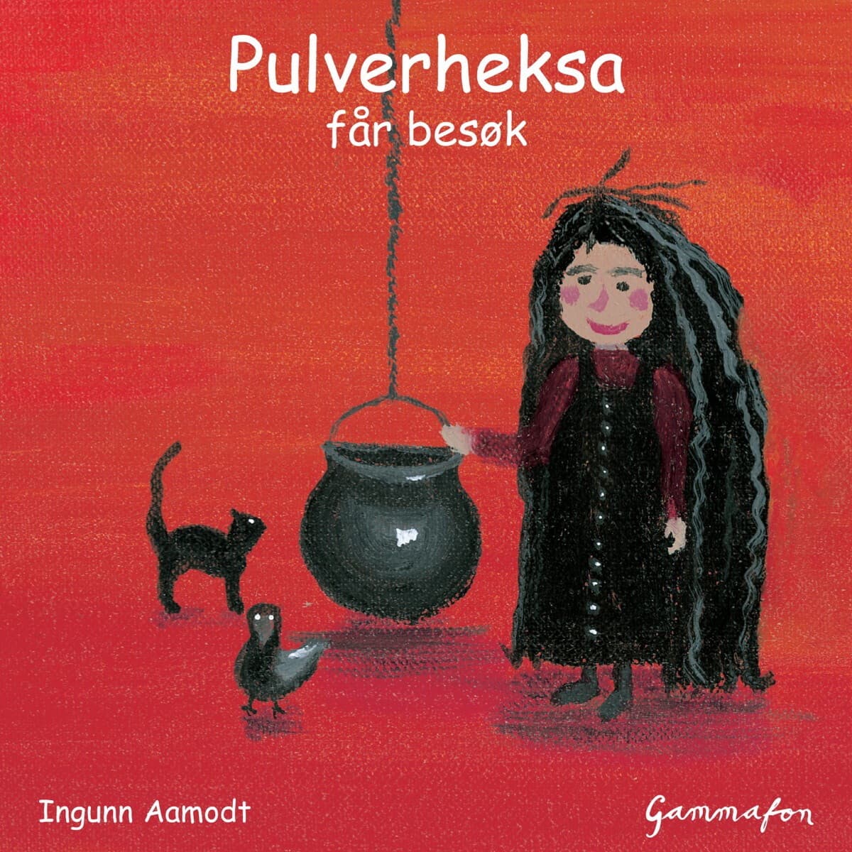 Omslag Pulverheksa får besøk av Ingunn Aamodt (Lydbok)