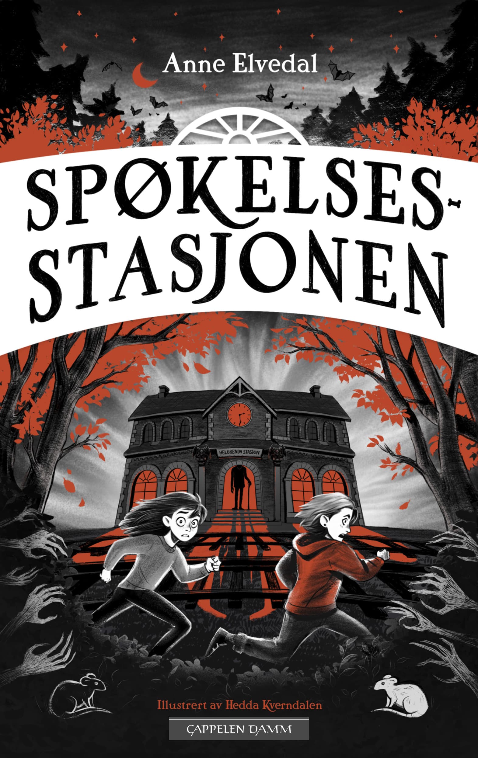 Omslag Spøkelsesstasjonen av Anne Elvedal (Innbundet)