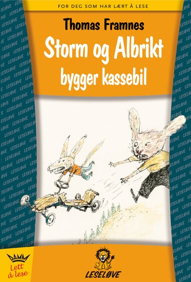 Omslag av "Leseløve - Storm og Albrikt bygger kassebil"