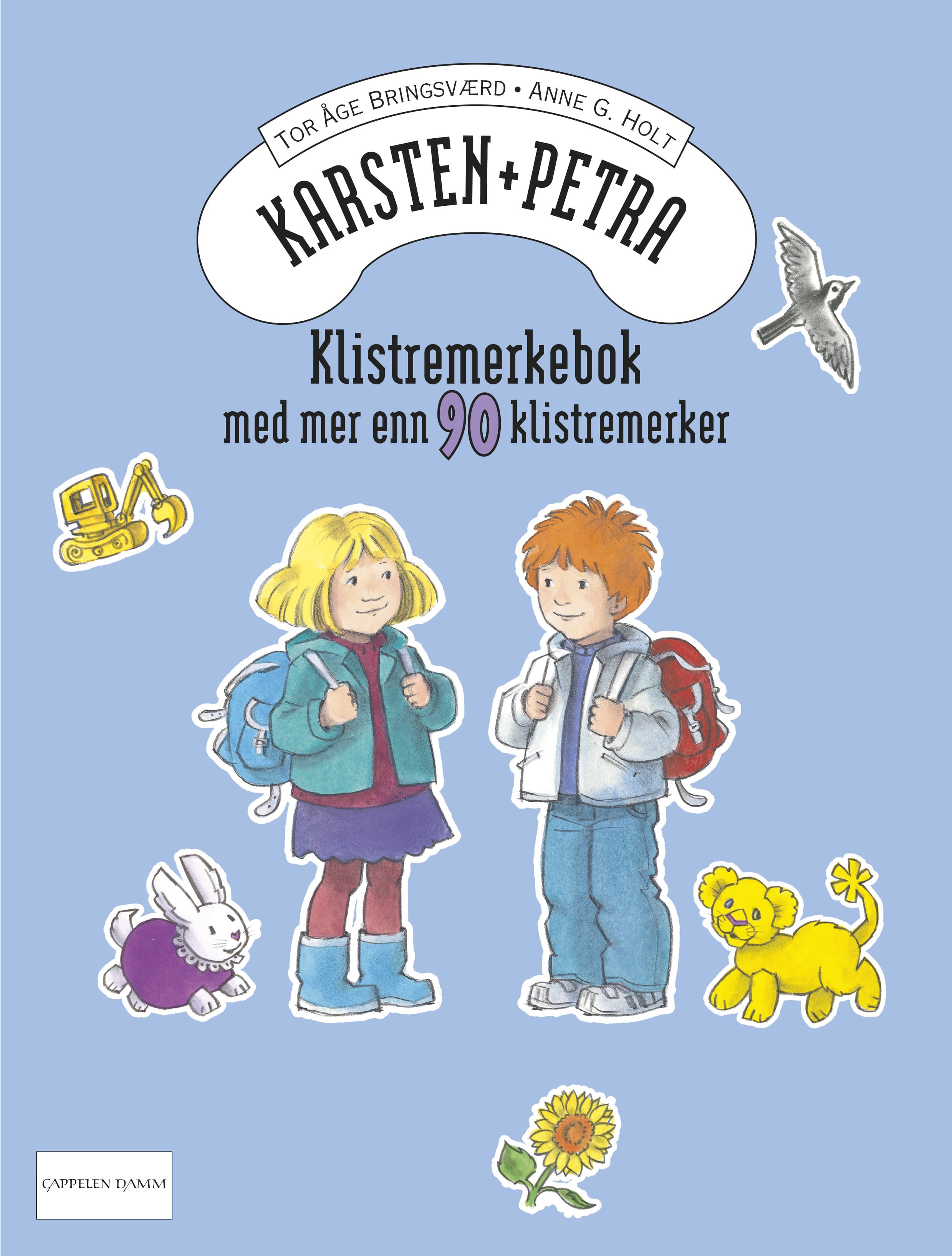Omslag Karsten og Petra klistremerkebok av Tor Åge Bringsværd (Heftet)