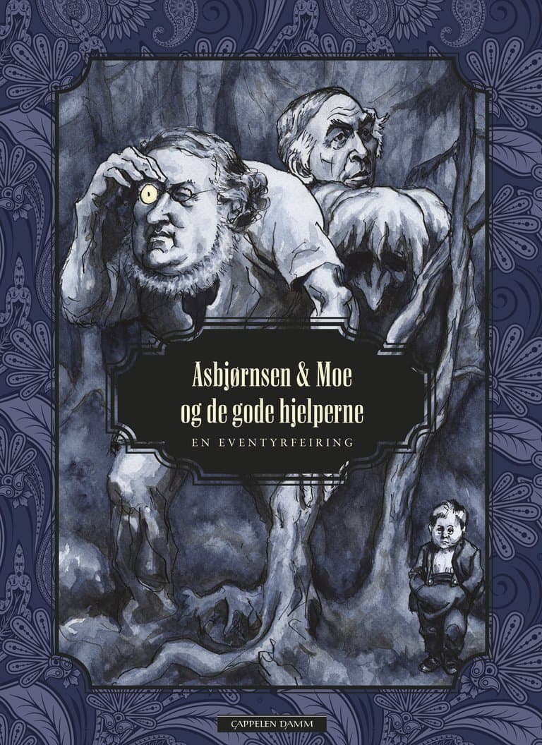 Omslag Asbjørnsen og Moe og de gode hjelperne av Aisato, Hansen, Ousland, Torseter, Kaltenborn, Sætre, Okstad og Runde (Innbundet)