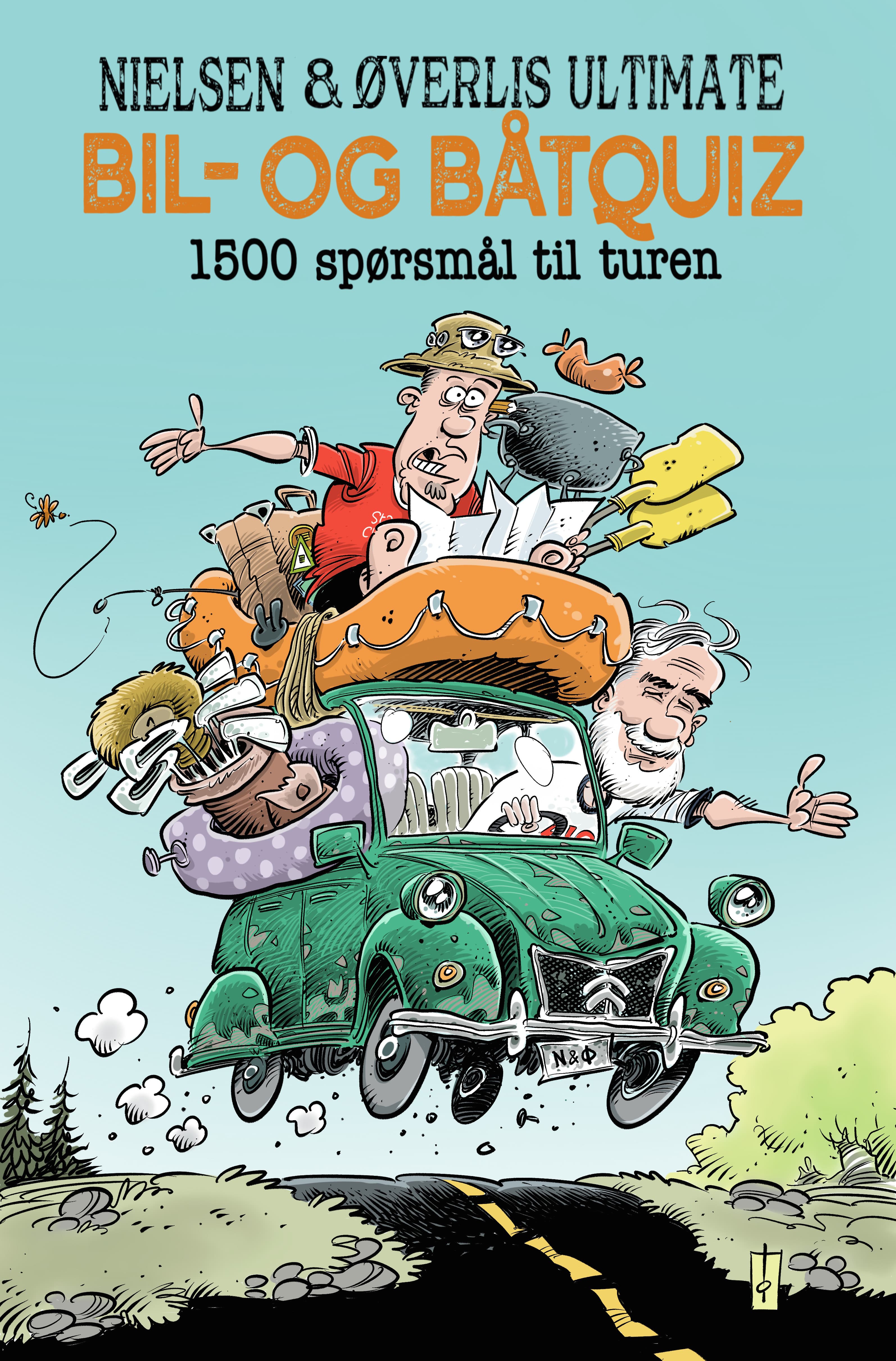 Omslag Nielsen og Øverlis ultimate bil- og båtquiz av Atle Nielsen og Frode Øverli (Ebok)