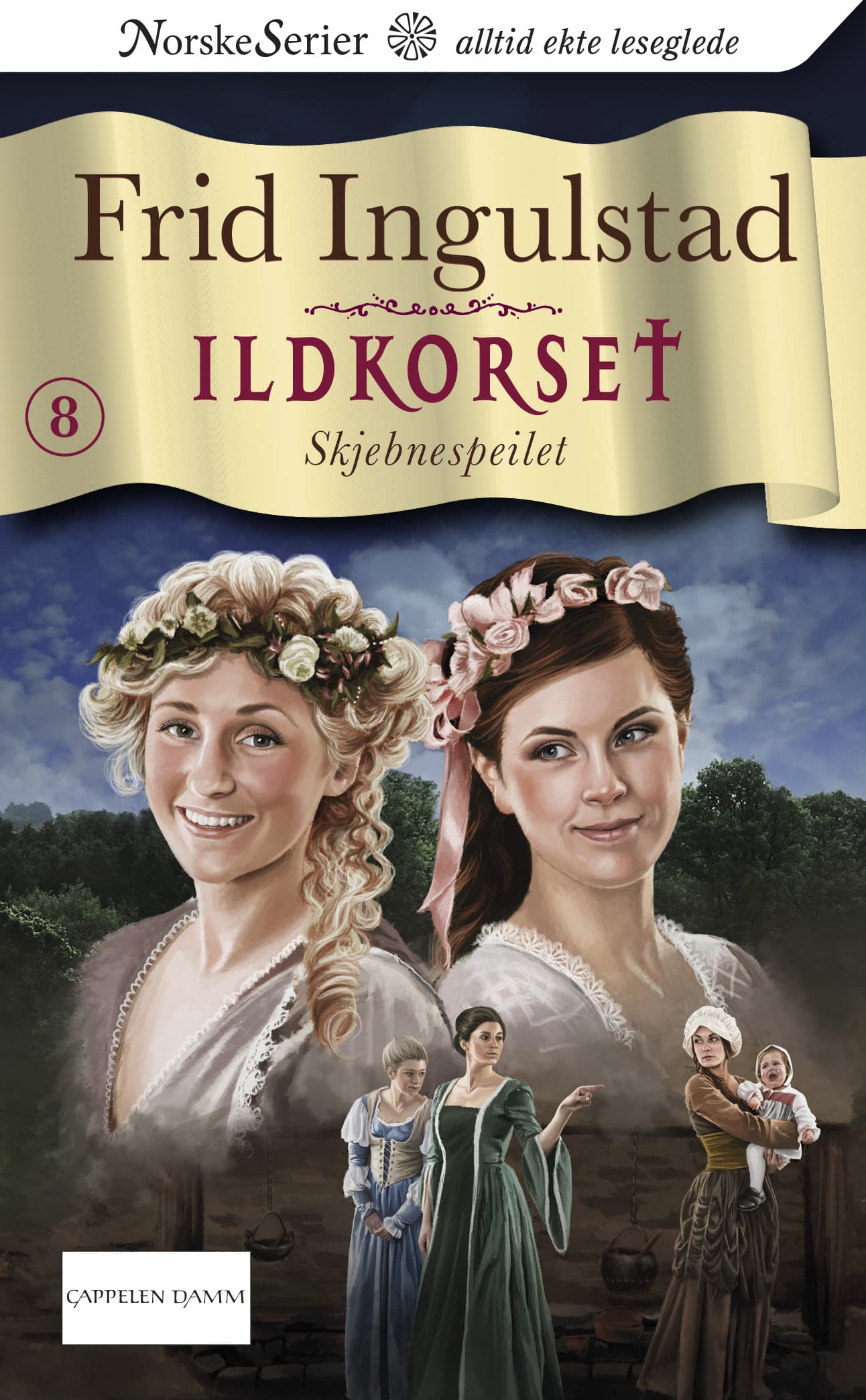 Omslag Skjebnespeilet av Frid Ingulstad (Ebok)