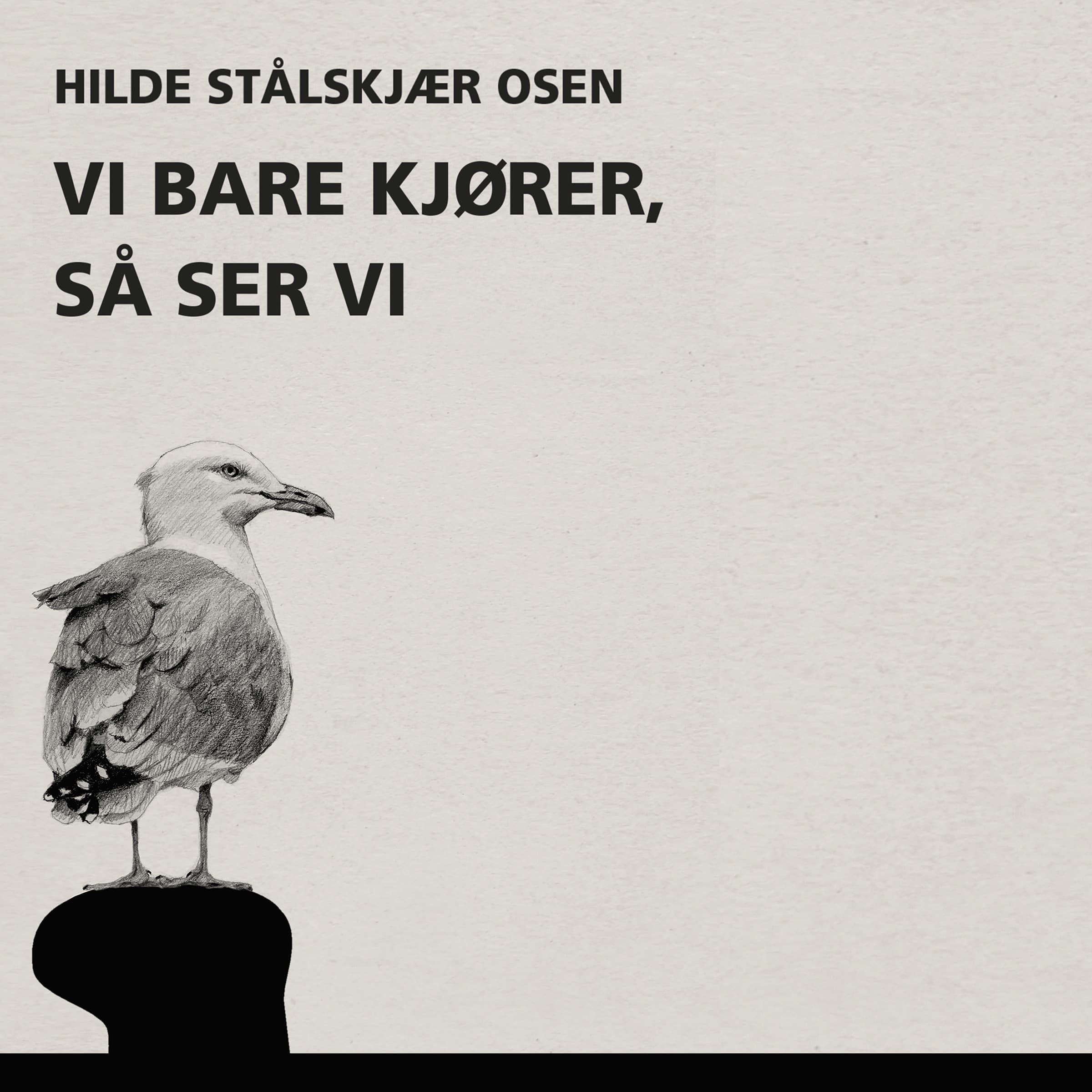 Omslag Vi bare kjører, så ser vi av Hilde Stålskjær Osen (Lydbok)