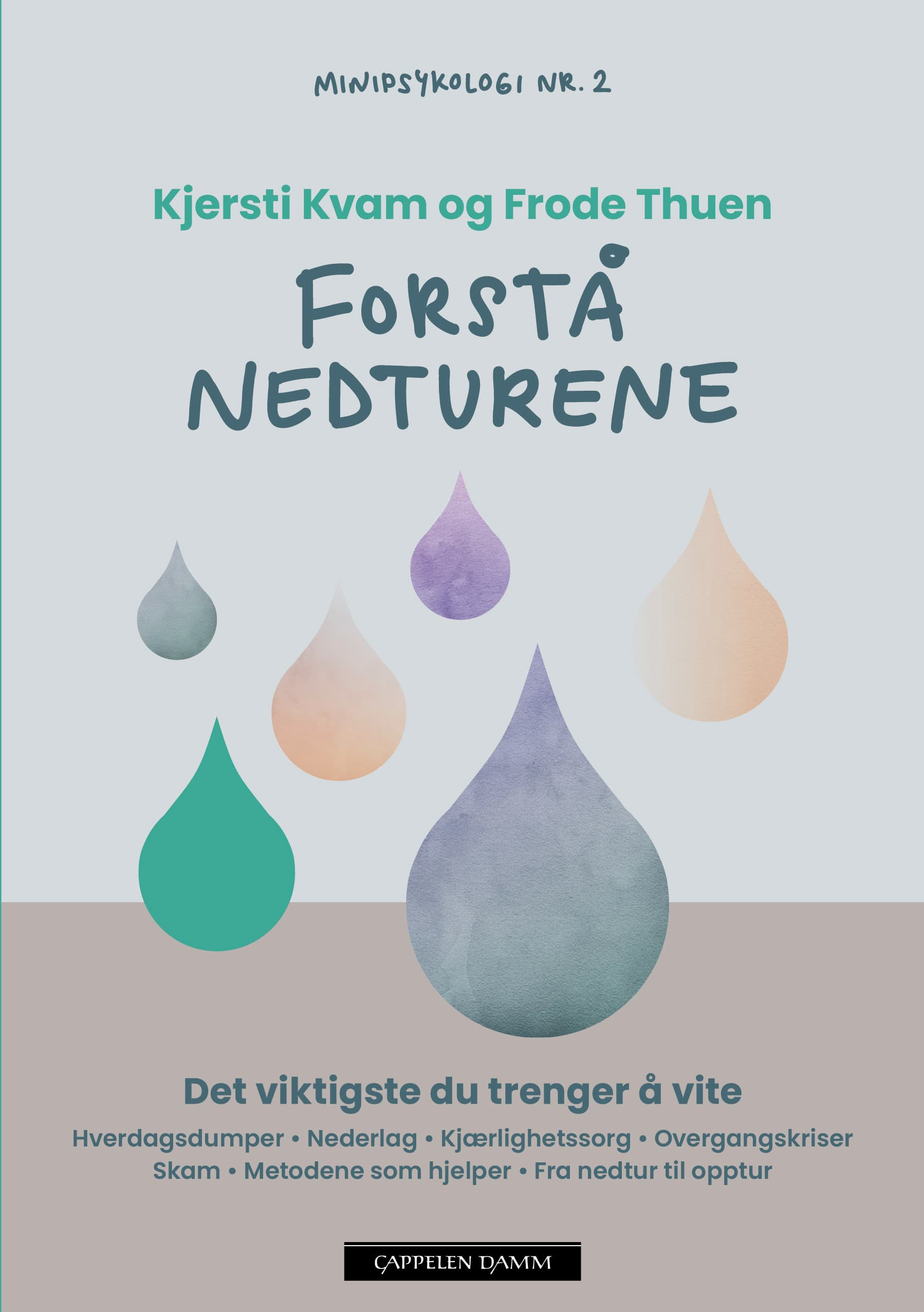 Omslag Minipsykologi: Forstå nedturene av Kjersti Kvam og Frode Thuen (Innbundet)